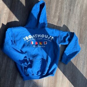 Gildan Kids Blue Hoodie with Nautical Print